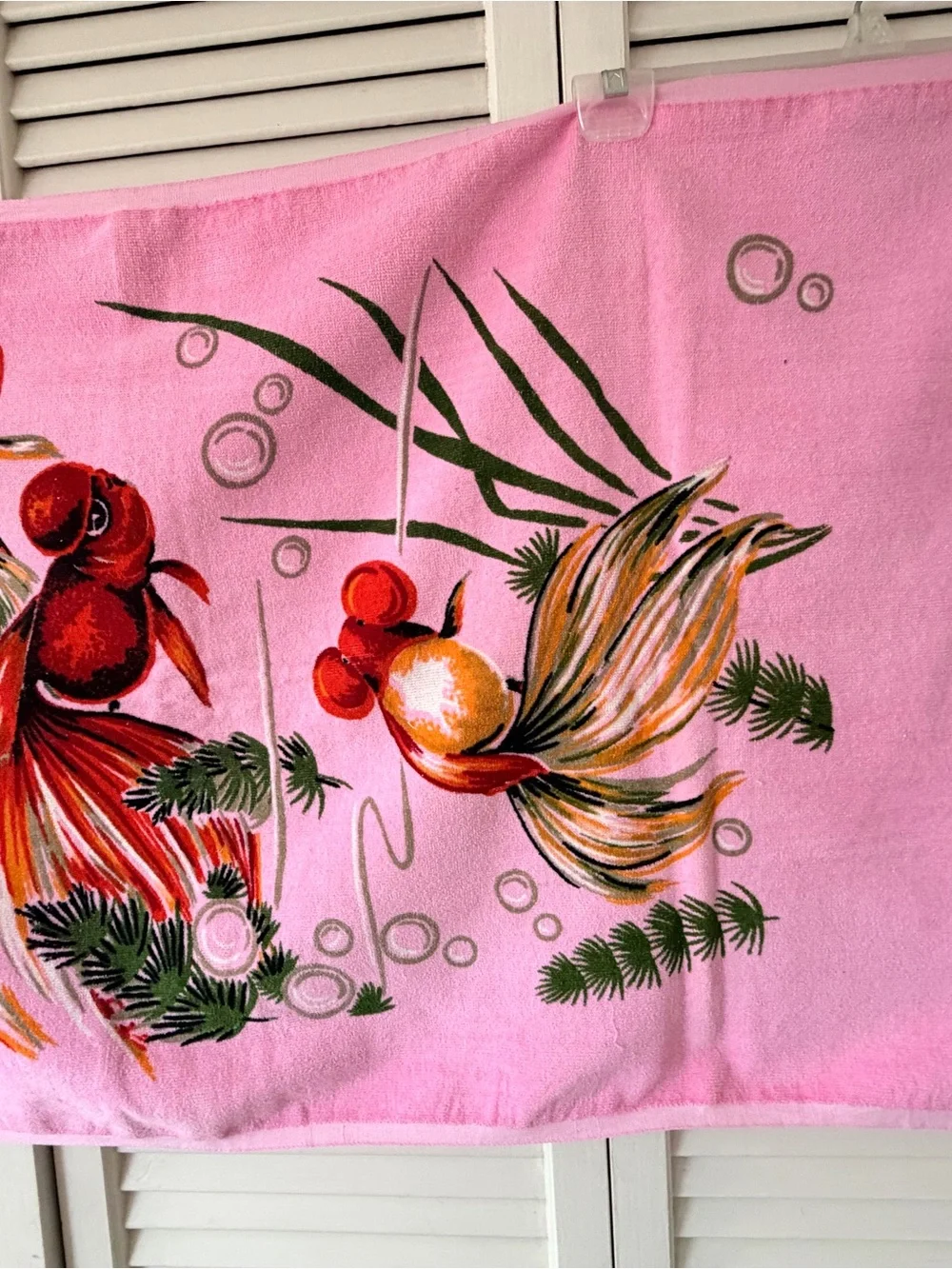 Pink Goldfish Kids Bath Towel - Vibrant Pink 100% Cotton